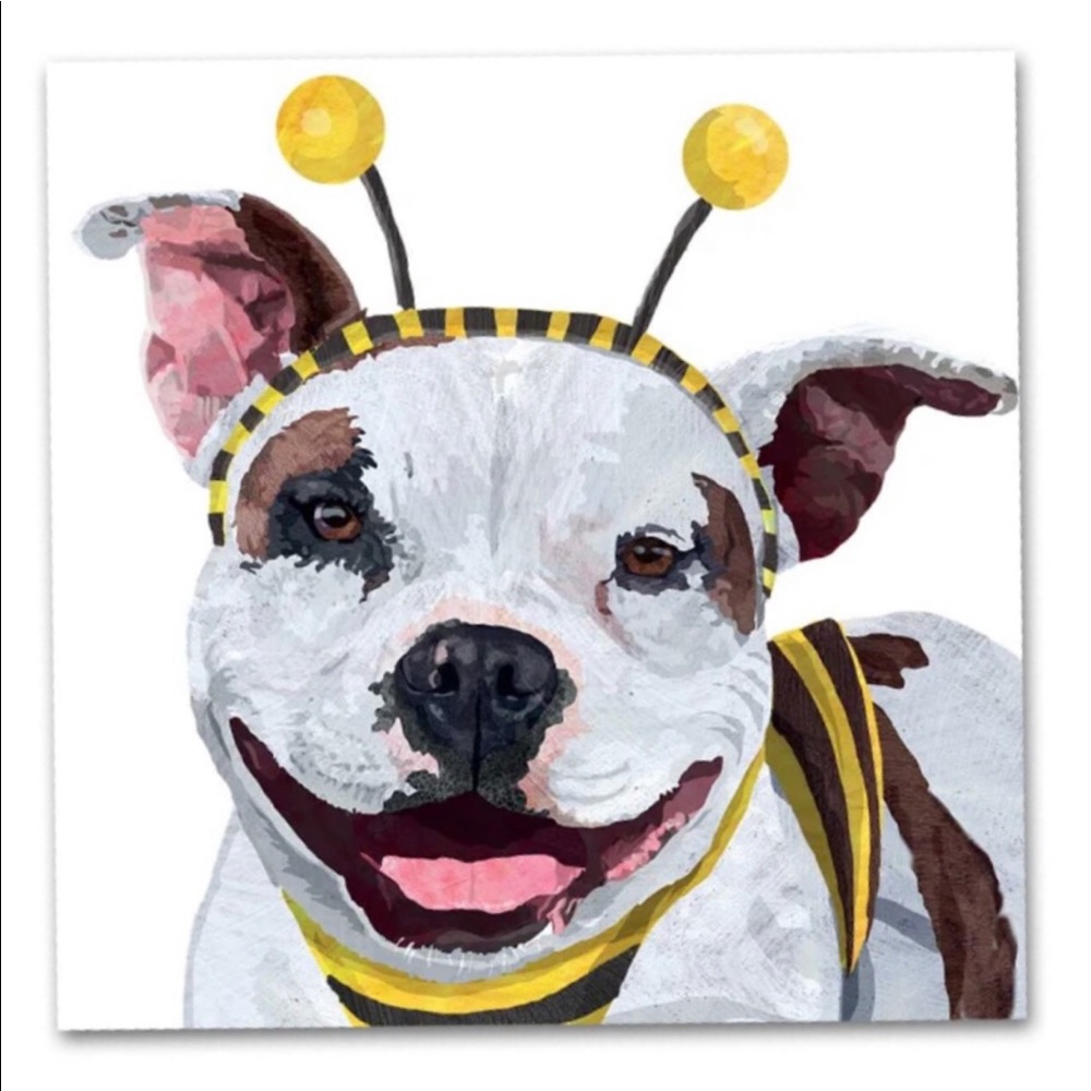 Two (2) Individual Ppd Widget Bee Pitbull Luncheon Size Decoupage Napkins